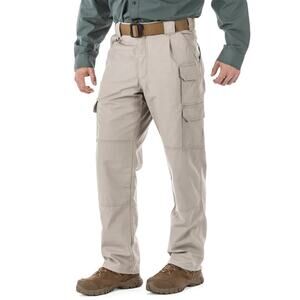 5.11 Tactical Men's Cotton Canvas Pant 40Wx34L‎ in Khaki Regular Fit 7 Pockets